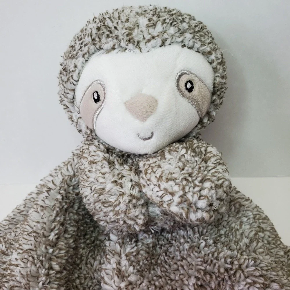 Carter's Security Blanket Sloth Plush Lovey‎ Soft Gray